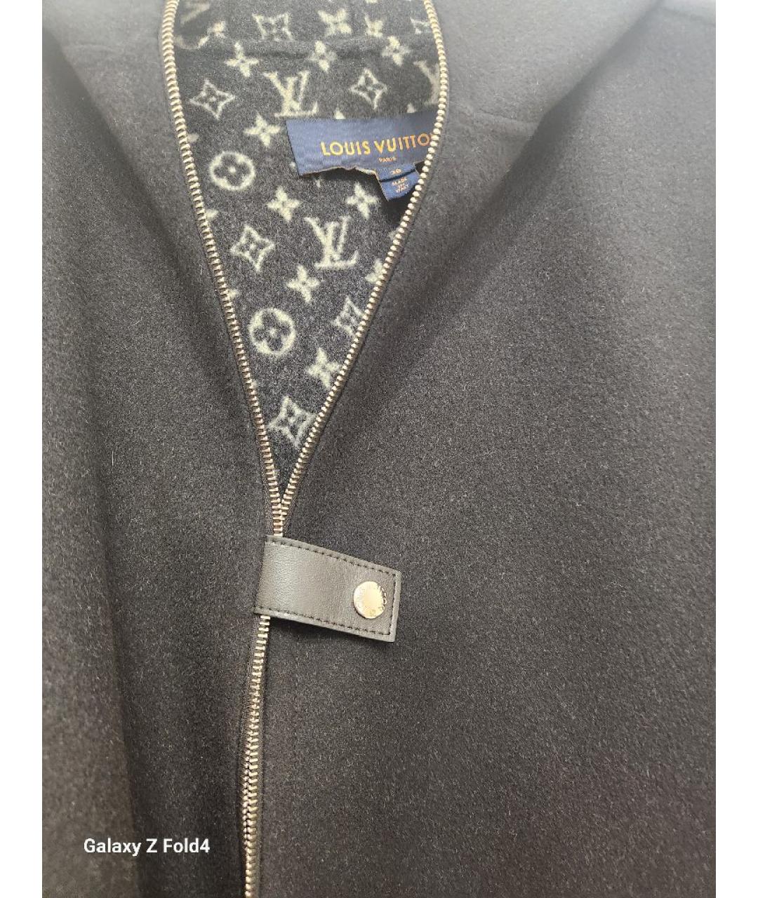 LOUIS VUITTON Темно-синий шерстяной тренч/плащ, фото 4