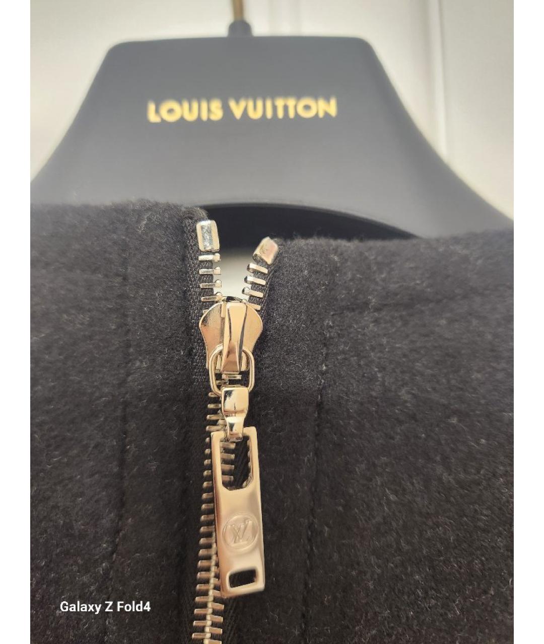 LOUIS VUITTON Темно-синий шерстяной тренч/плащ, фото 5