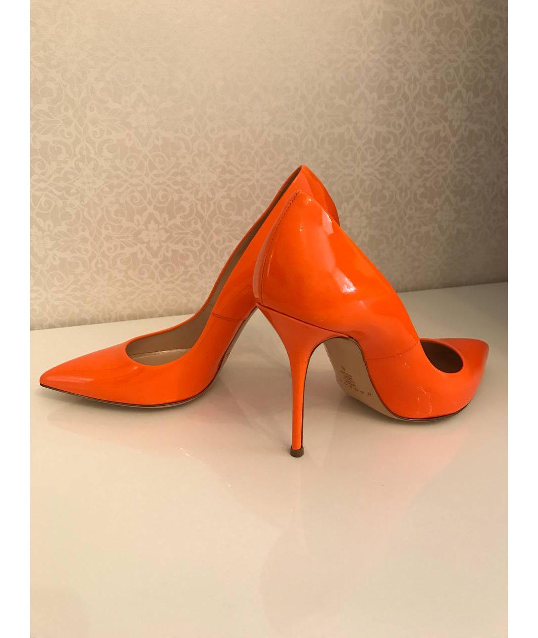 CASADEI Оранжевое туфли из лакированной кожи, фото 7