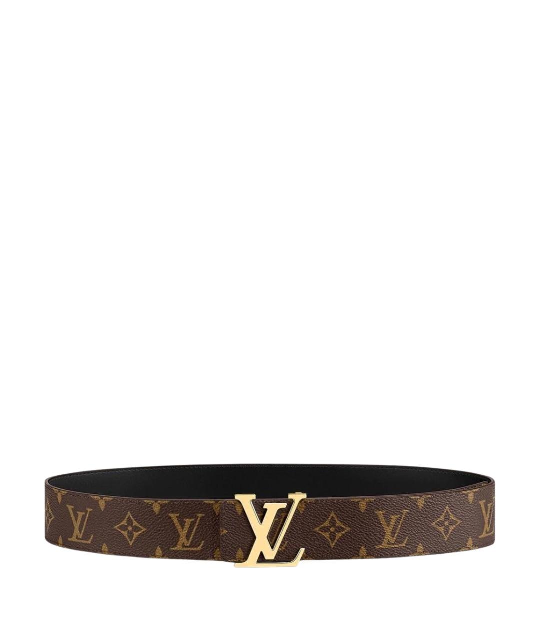 LOUIS VUITTON Коричневый кожаный ремень, фото 1