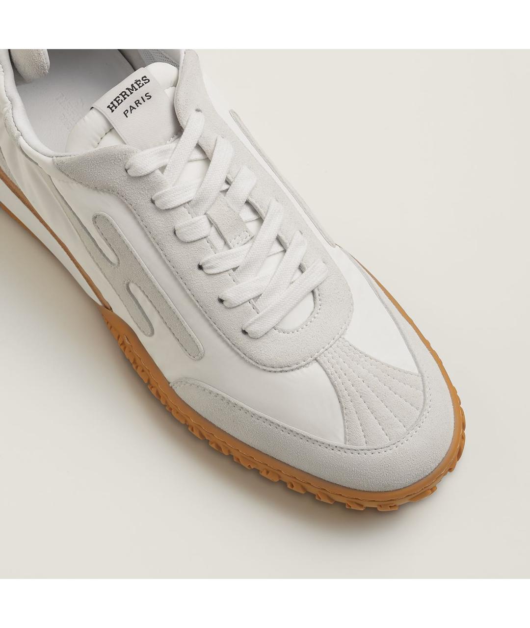 HERMES Серые синтетические низкие кроссовки / кеды, фото 4