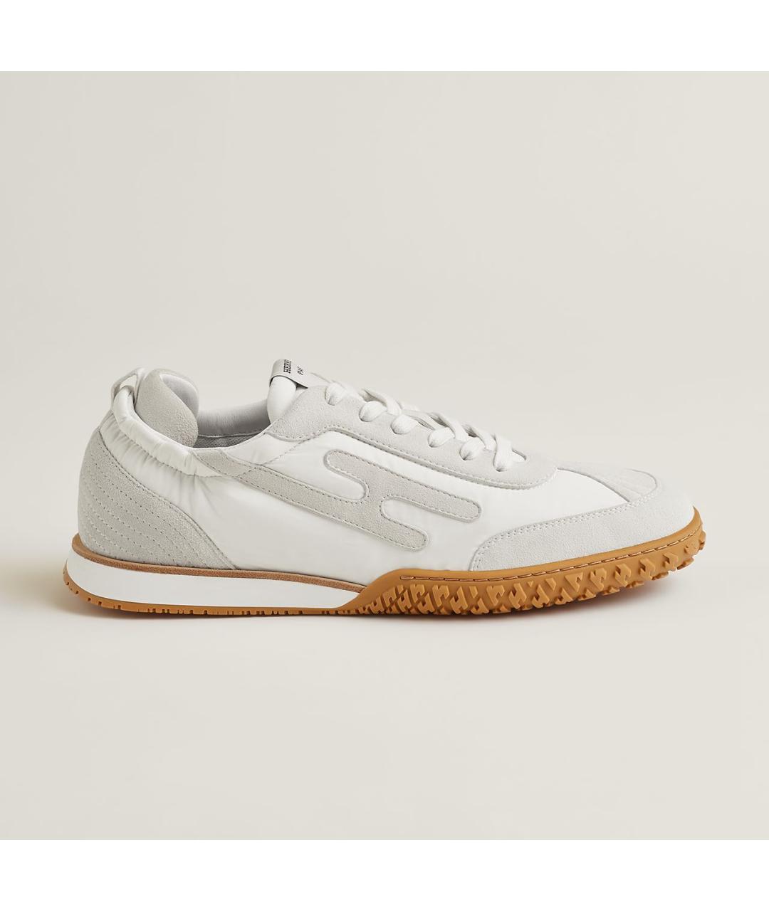 HERMES Серые синтетические низкие кроссовки / кеды, фото 6