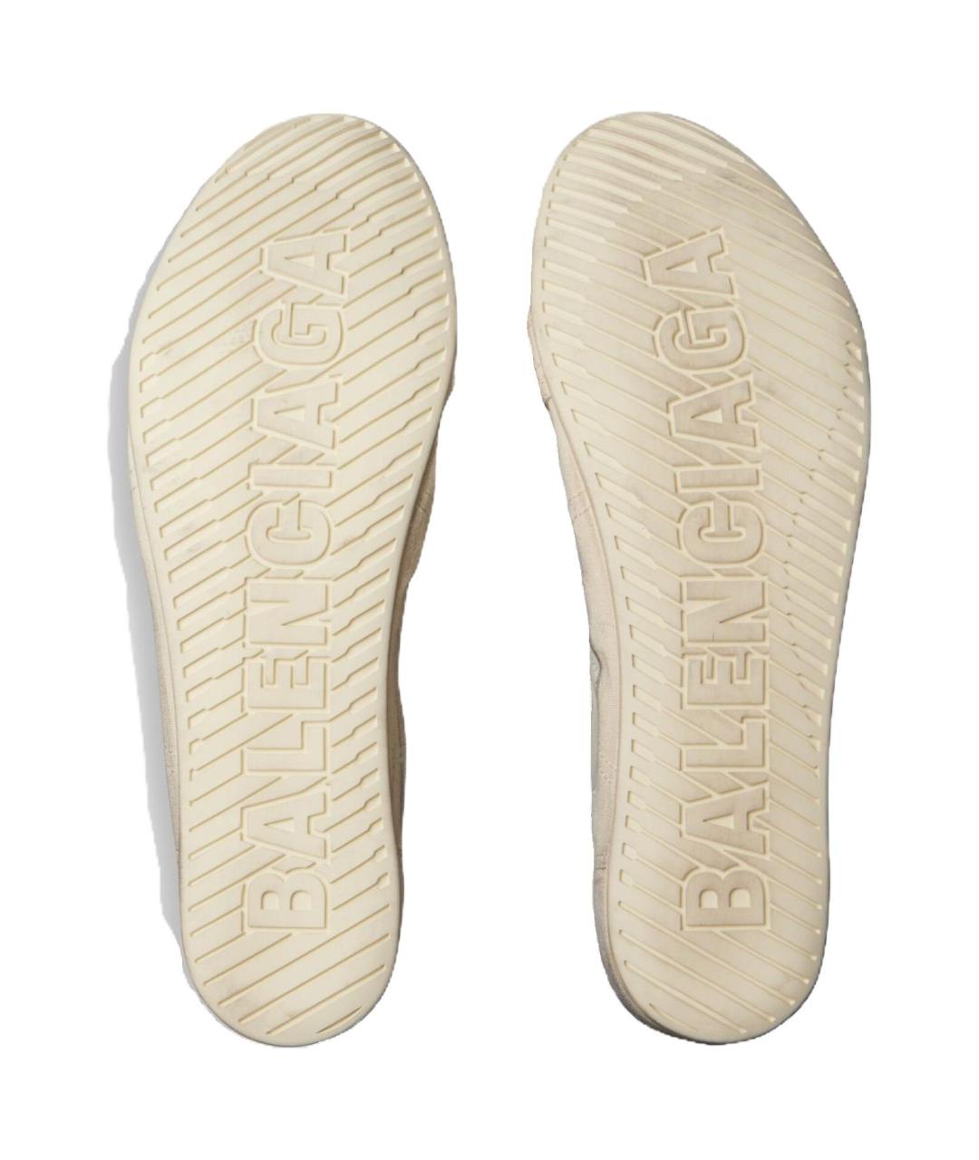 BALENCIAGA Белые текстильные высокие кроссовки / кеды, фото 7