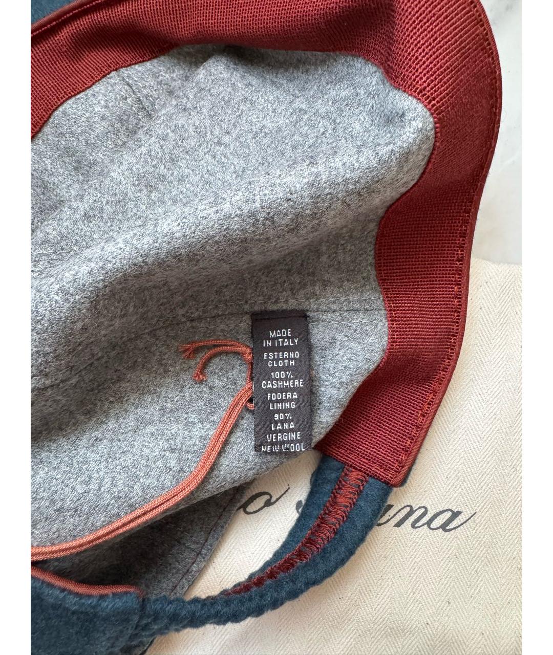 LORO PIANA Синяя кашемировая кепка/бейсболка, фото 6