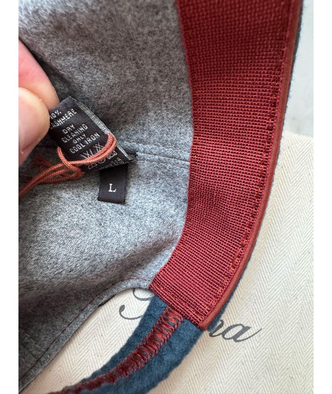 LORO PIANA Синяя кашемировая кепка/бейсболка, фото 7