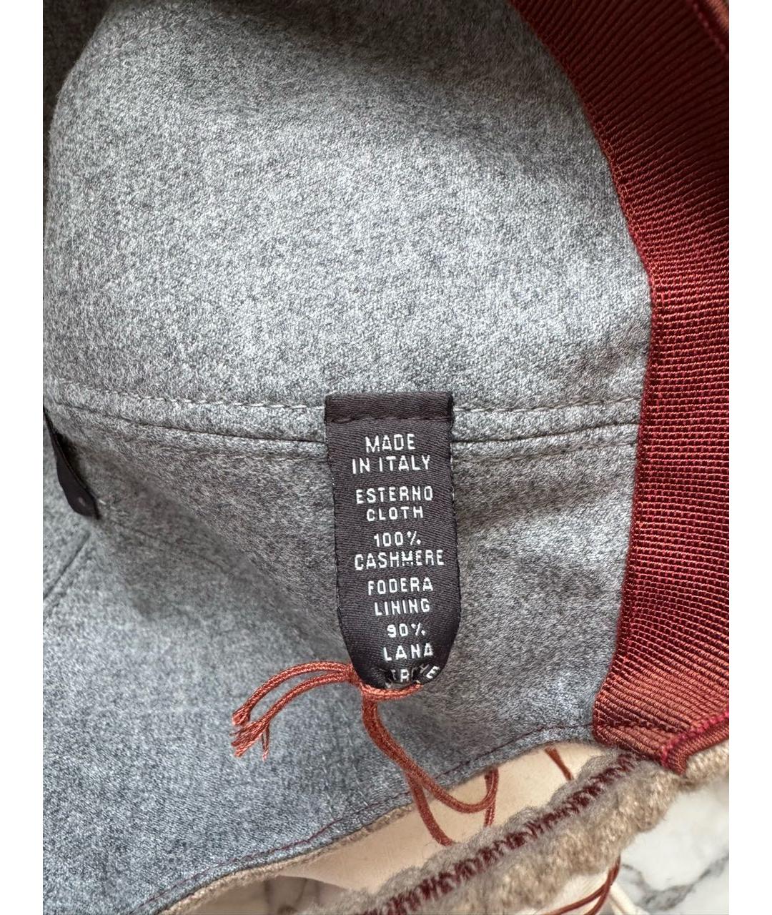 LORO PIANA Бежевая кашемировая кепка/бейсболка, фото 7