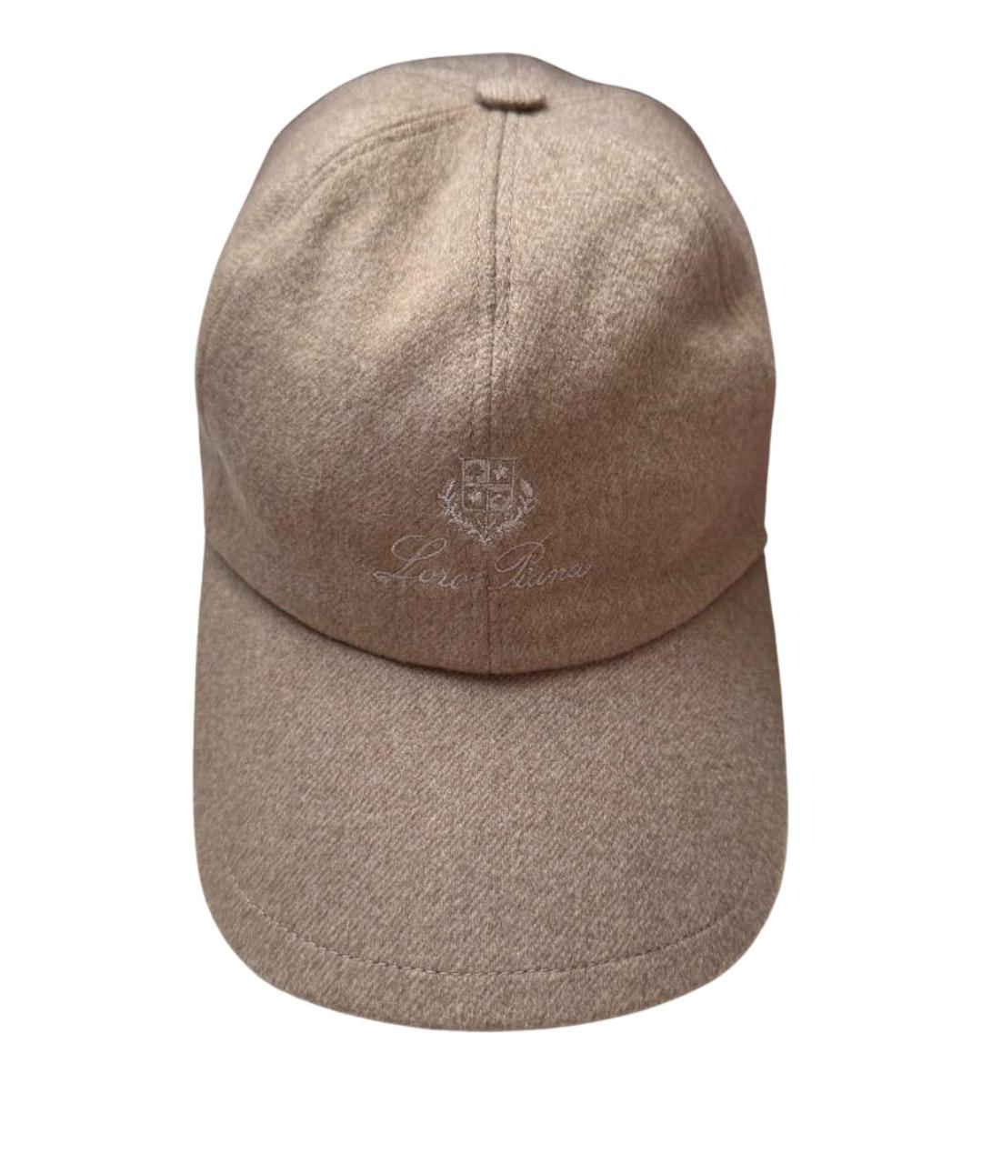 LORO PIANA Бежевая кашемировая кепка/бейсболка, фото 1