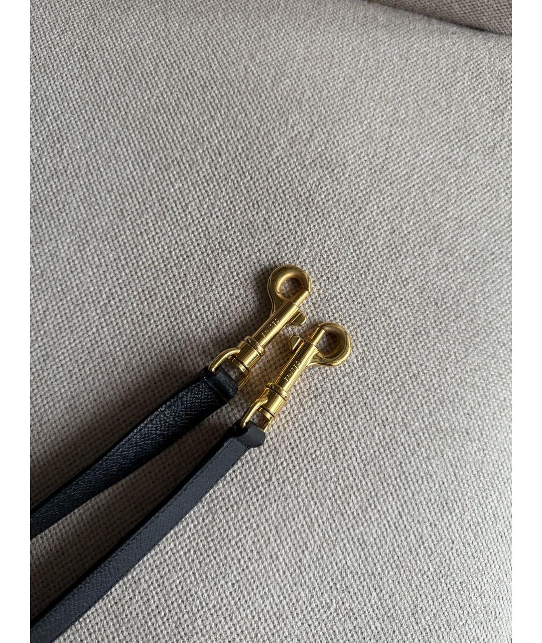 CELINE Черная кожаная сумка с короткими ручками, фото 8