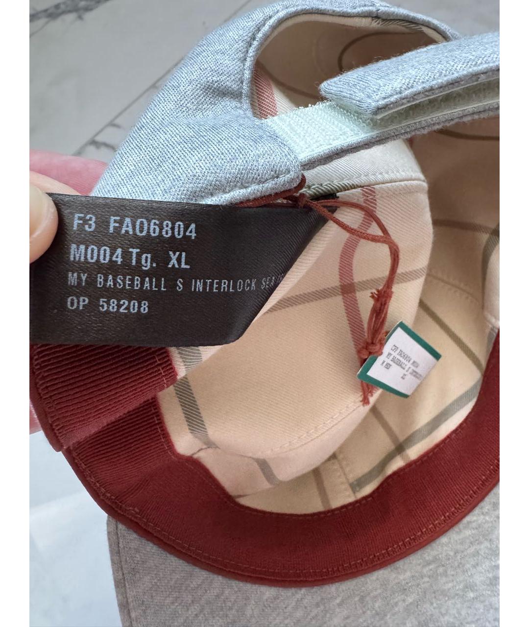 LORO PIANA Серая хлопковая кепка/бейсболка, фото 5