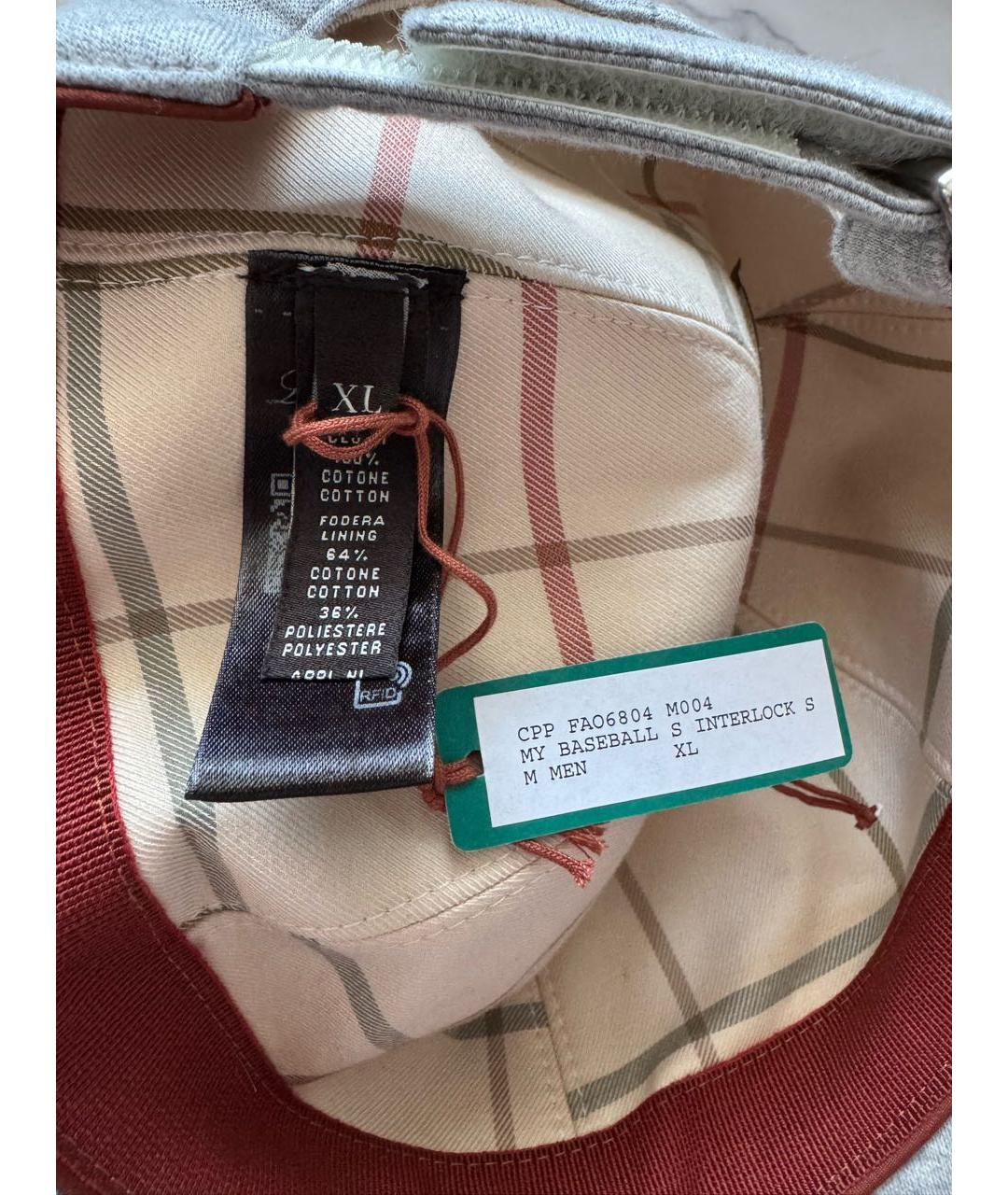 LORO PIANA Серая хлопковая кепка/бейсболка, фото 4