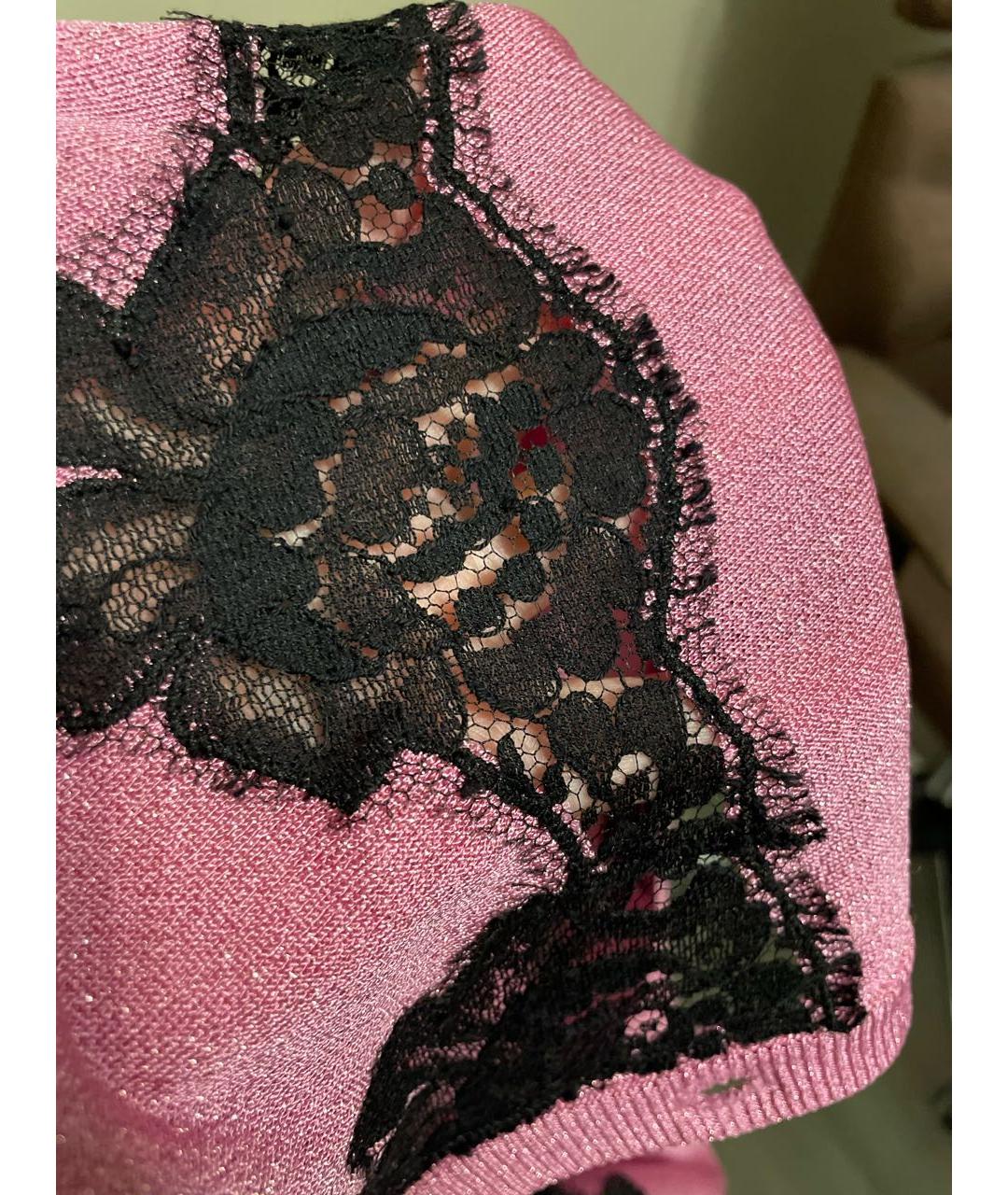 DOLCE&GABBANA Розовый вискозный кардиган, фото 5