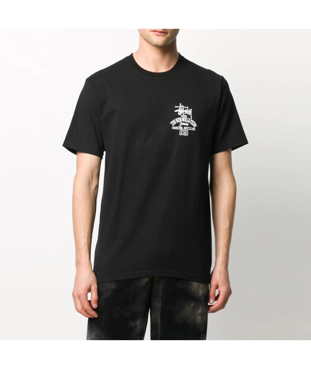 STUSSY Черная футболка, фото 4