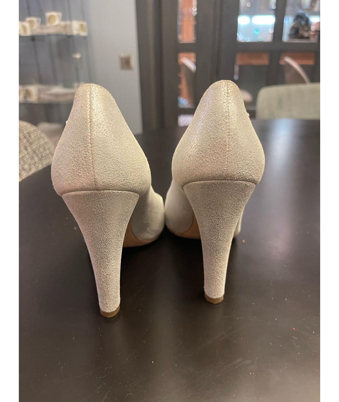 CHANEL Серые кожаные туфли, фото 4