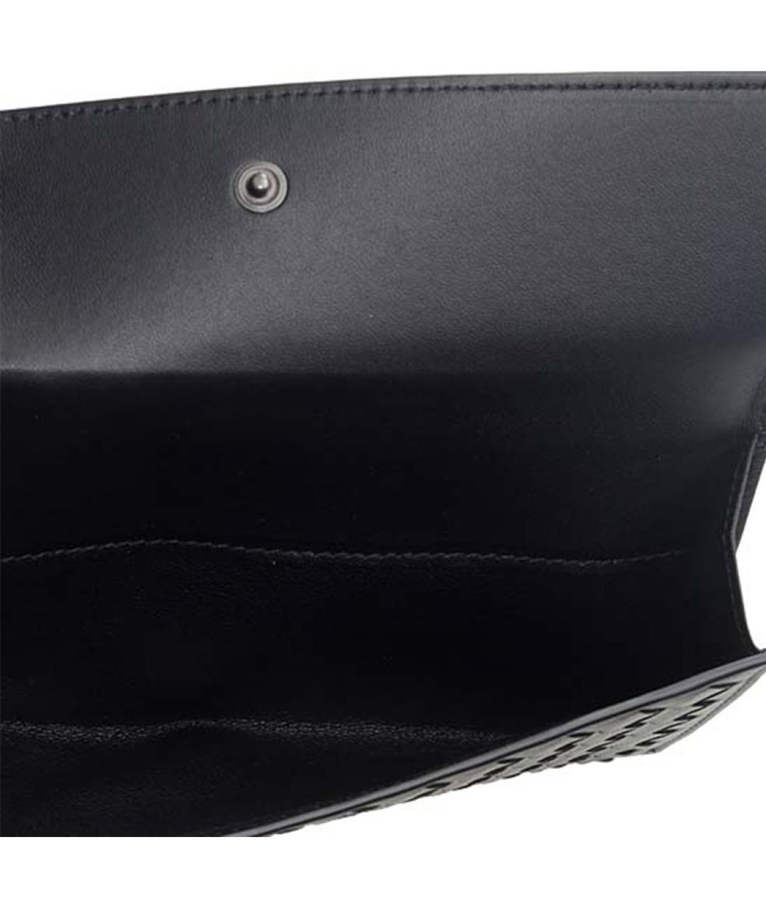 BOTTEGA VENETA Черный кожаный кошелек, фото 5