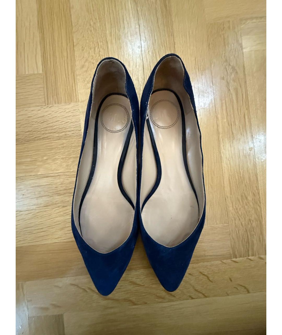 CHLOE Синие замшевые балетки, фото 2