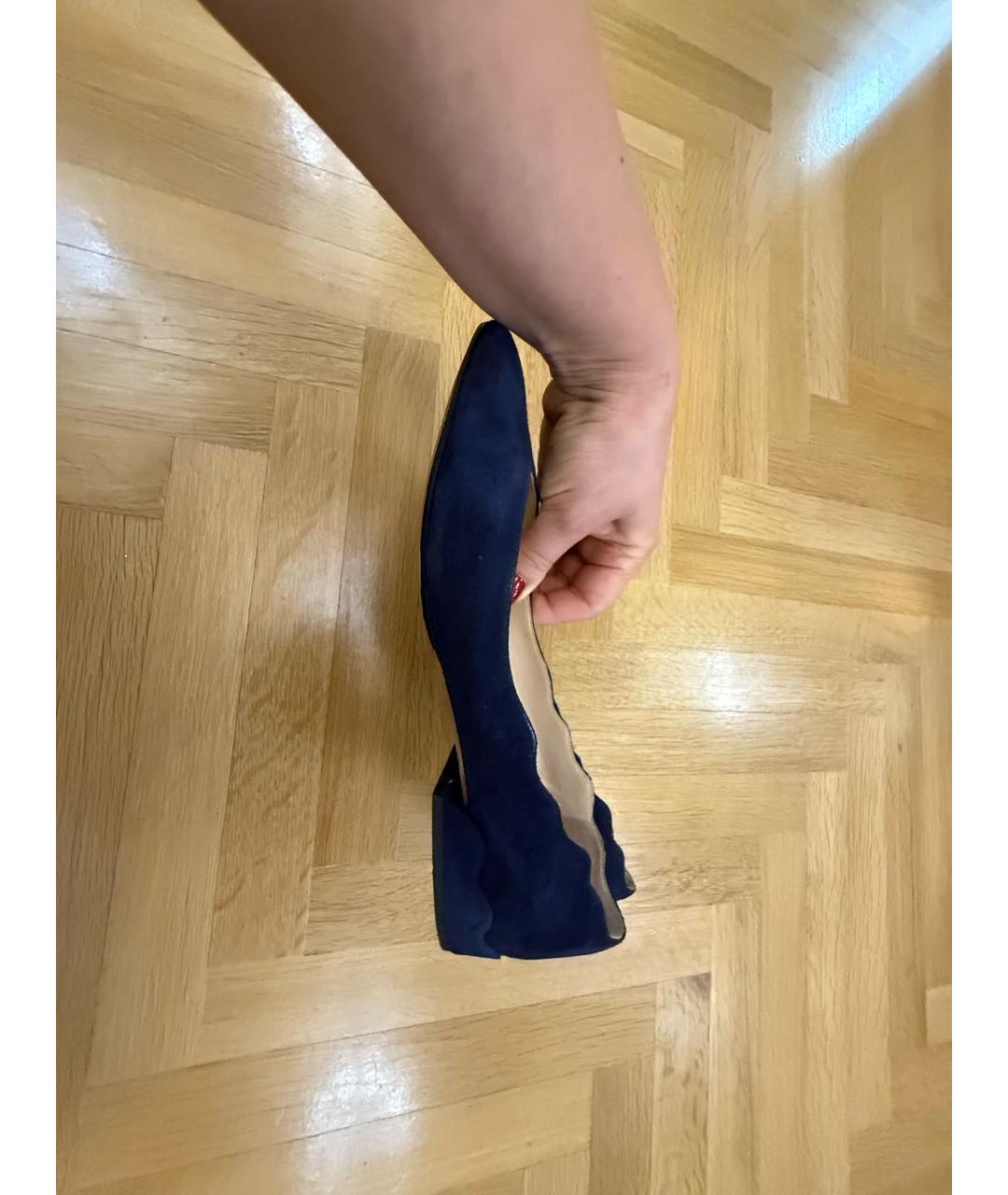 CHLOE Синие замшевые балетки, фото 4