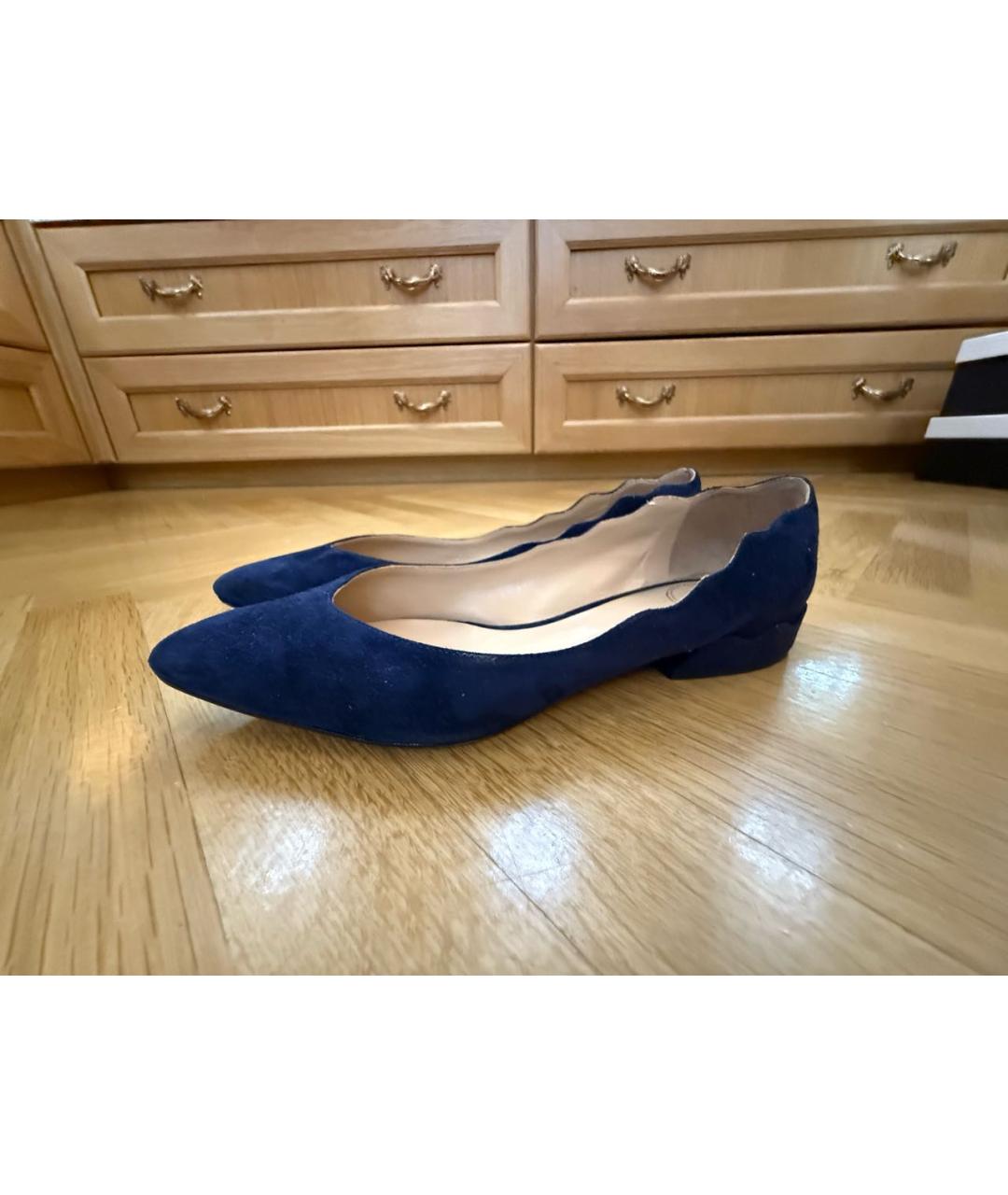 CHLOE Синие замшевые балетки, фото 6