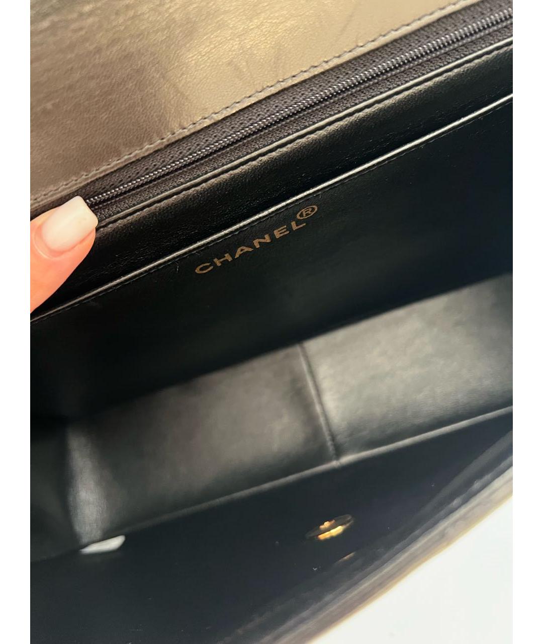 CHANEL Черная кожаная сумка через плечо, фото 5