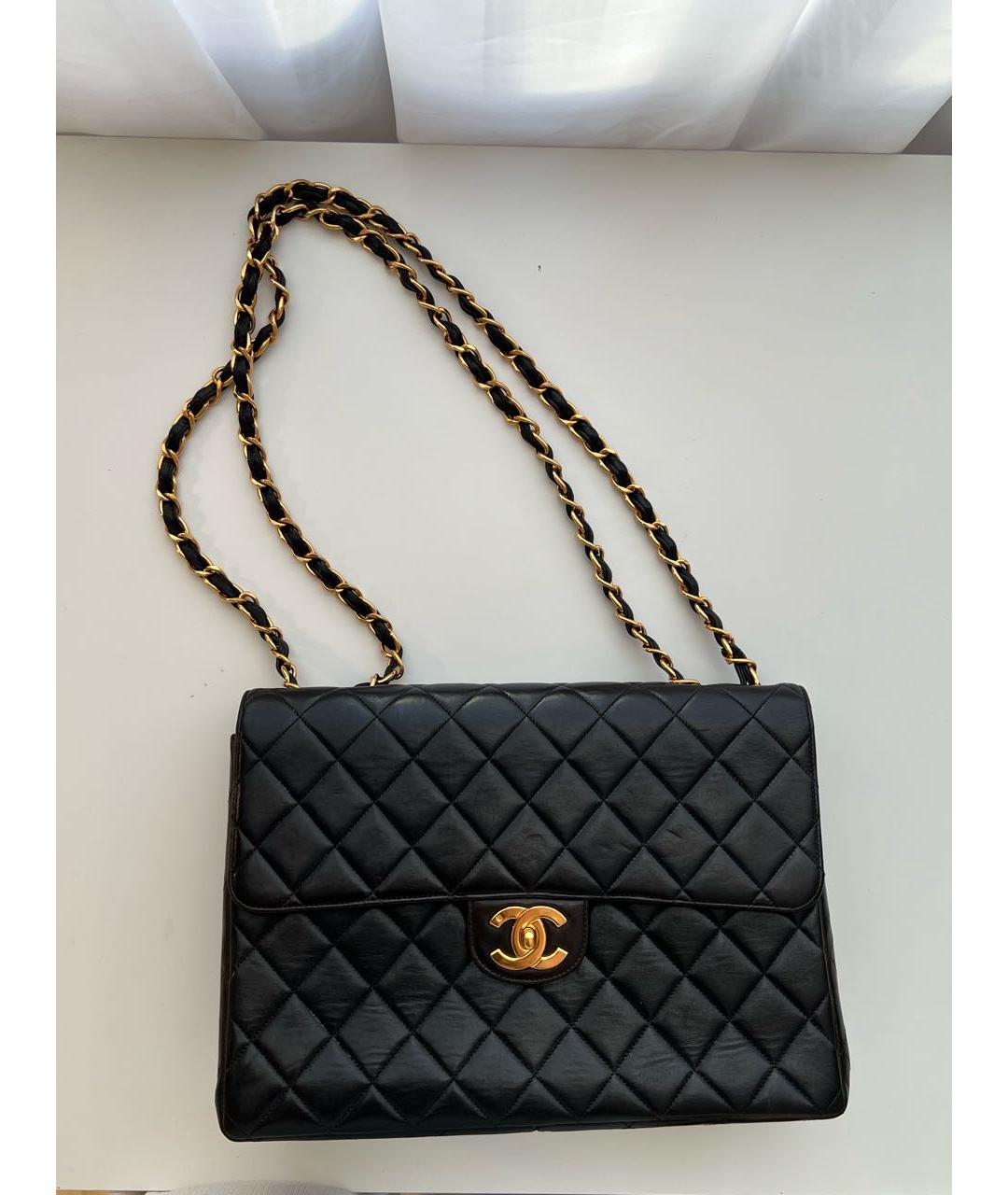 CHANEL Черная кожаная сумка через плечо, фото 8