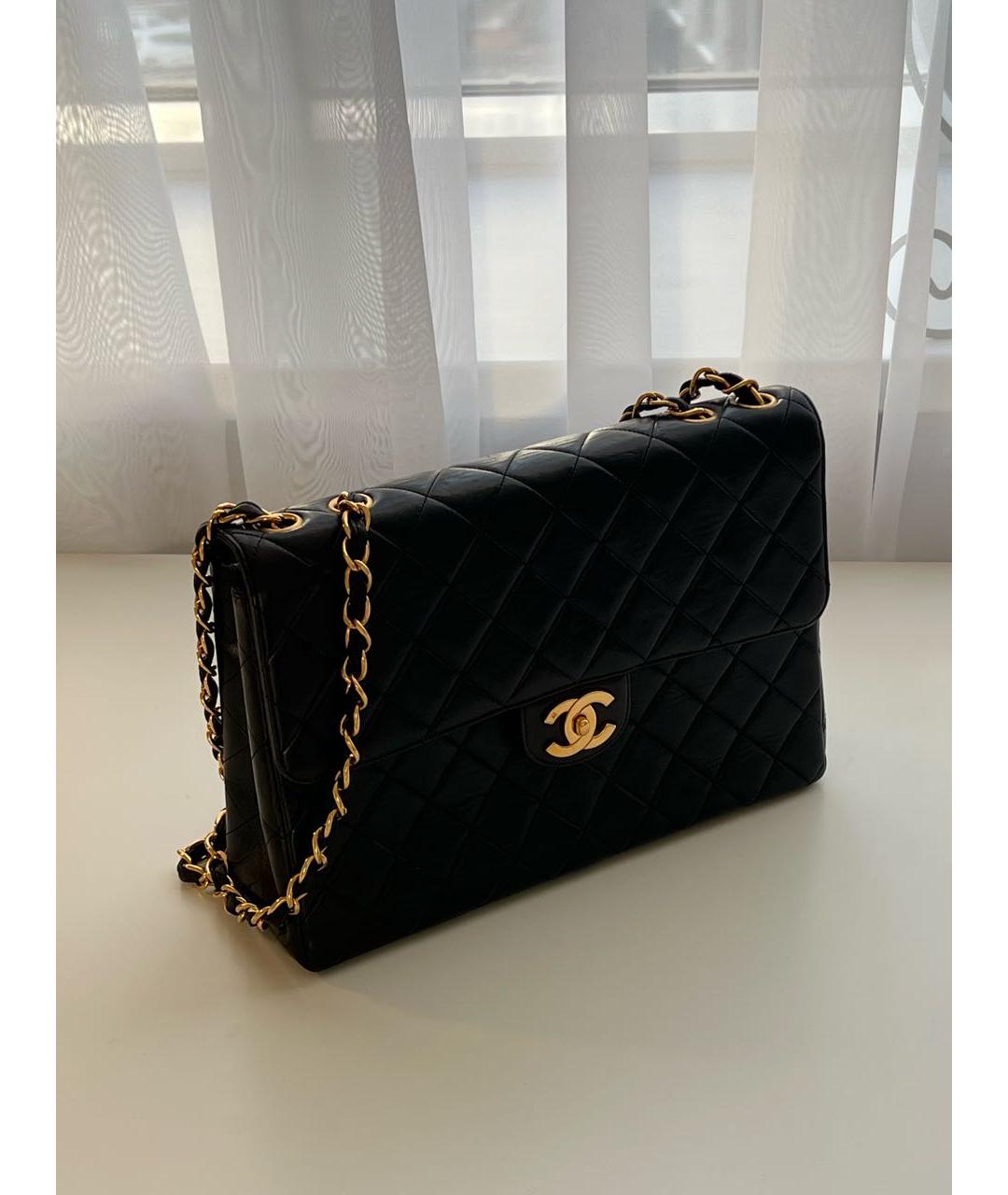 CHANEL Черная кожаная сумка через плечо, фото 2
