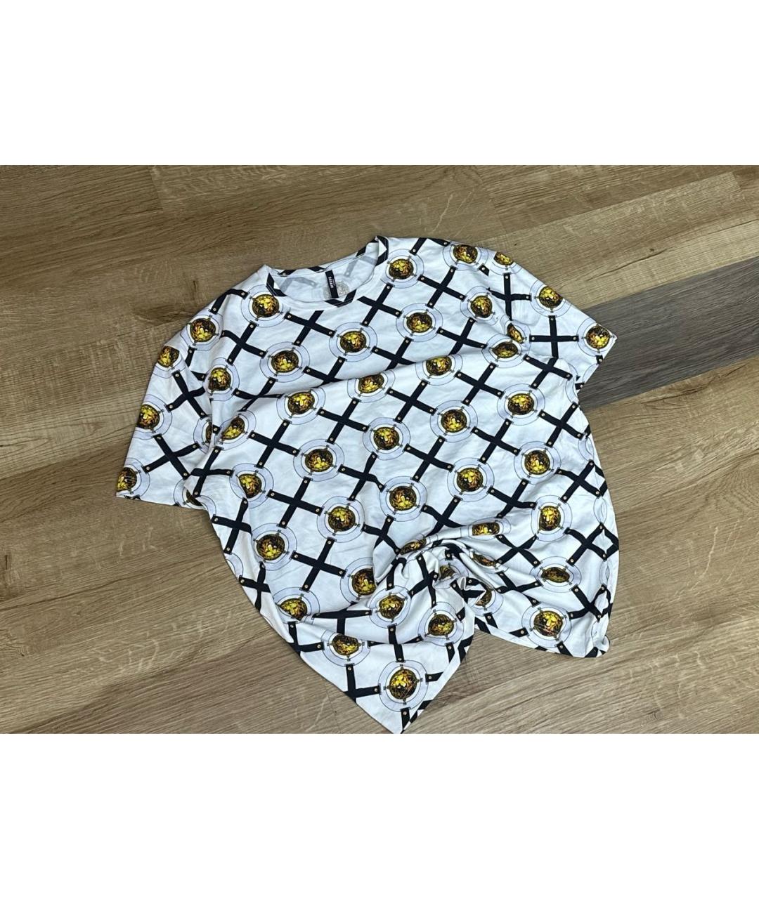 VERSUS VERSACE Белая хлопковая футболка, фото 7