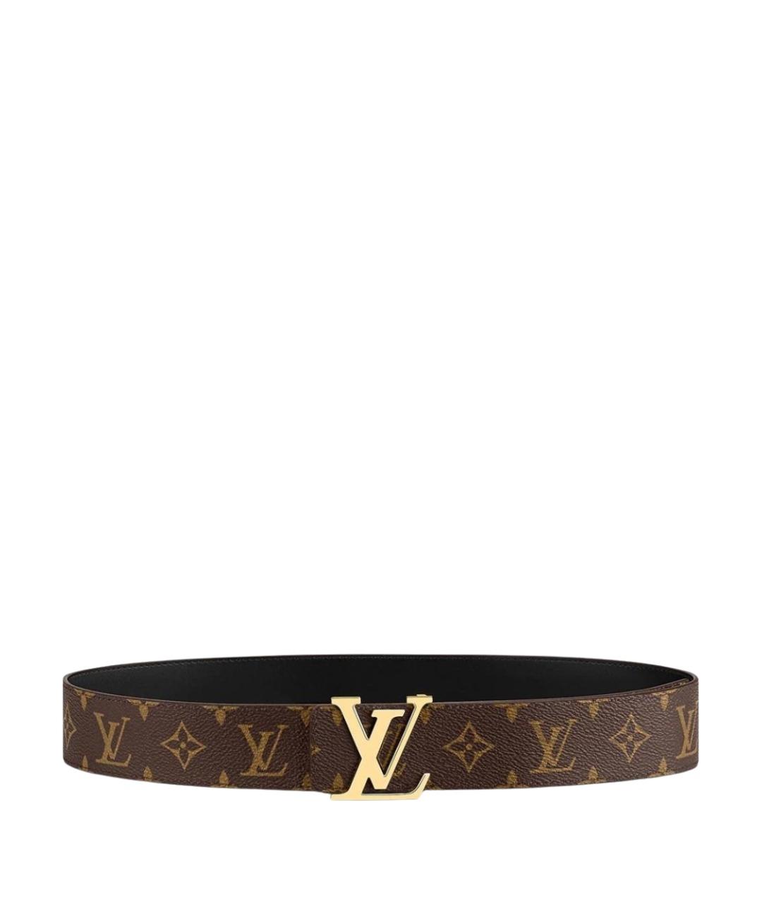 LOUIS VUITTON Коричневый кожаный ремень, фото 1