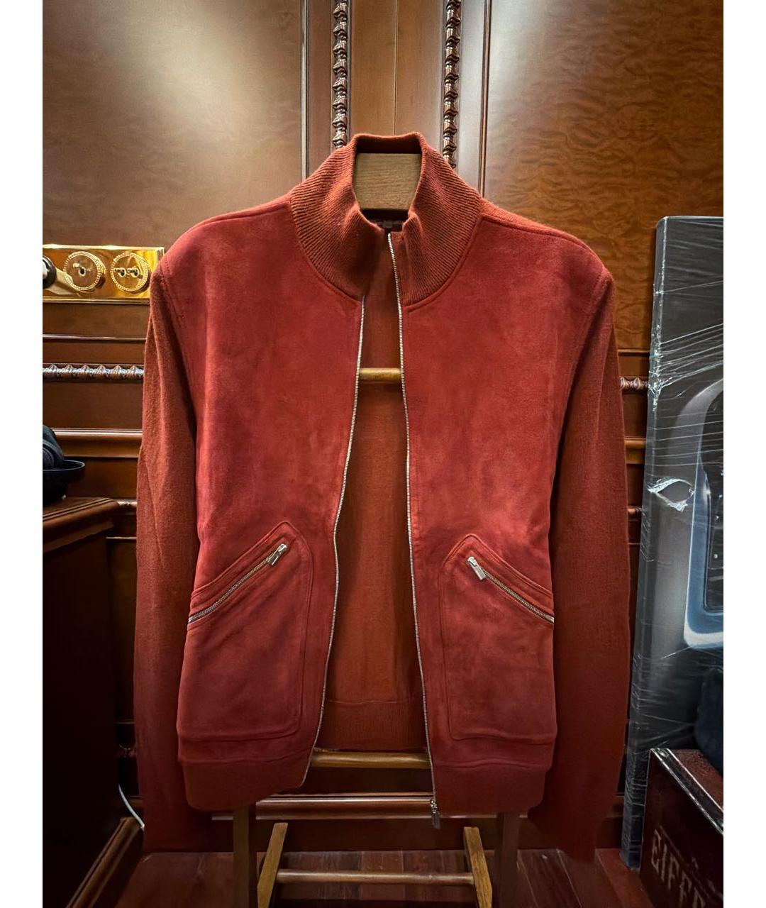 HERMES Красная кашемировая куртка, фото 5