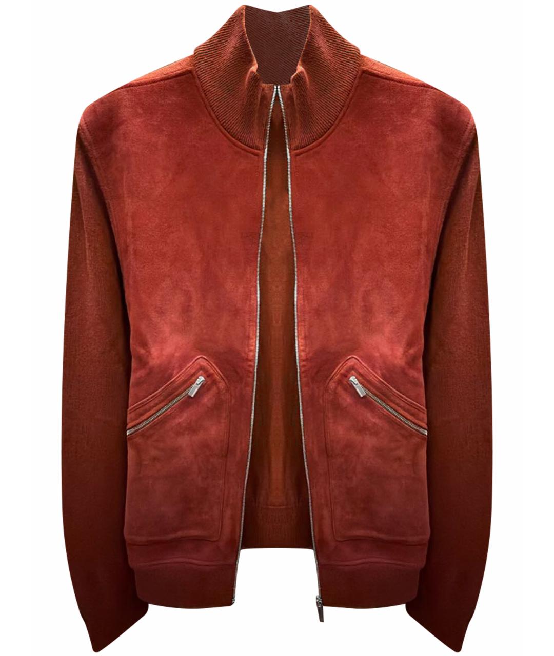 HERMES Красная кашемировая куртка, фото 1