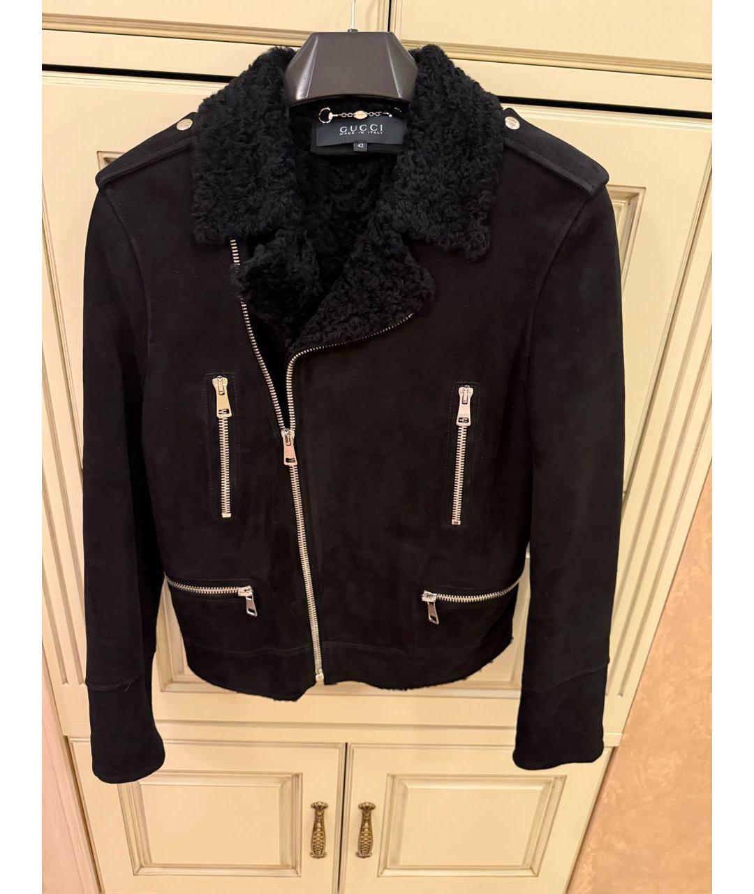 GUCCI Черная замшевая дубленка, фото 8