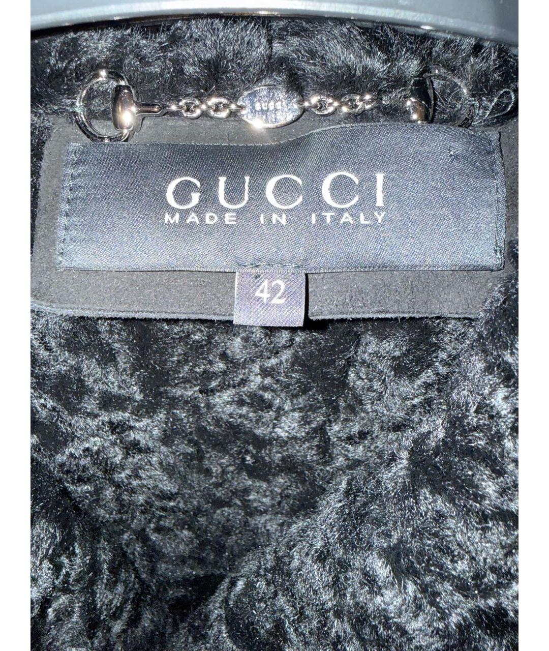 GUCCI Черная замшевая дубленка, фото 2