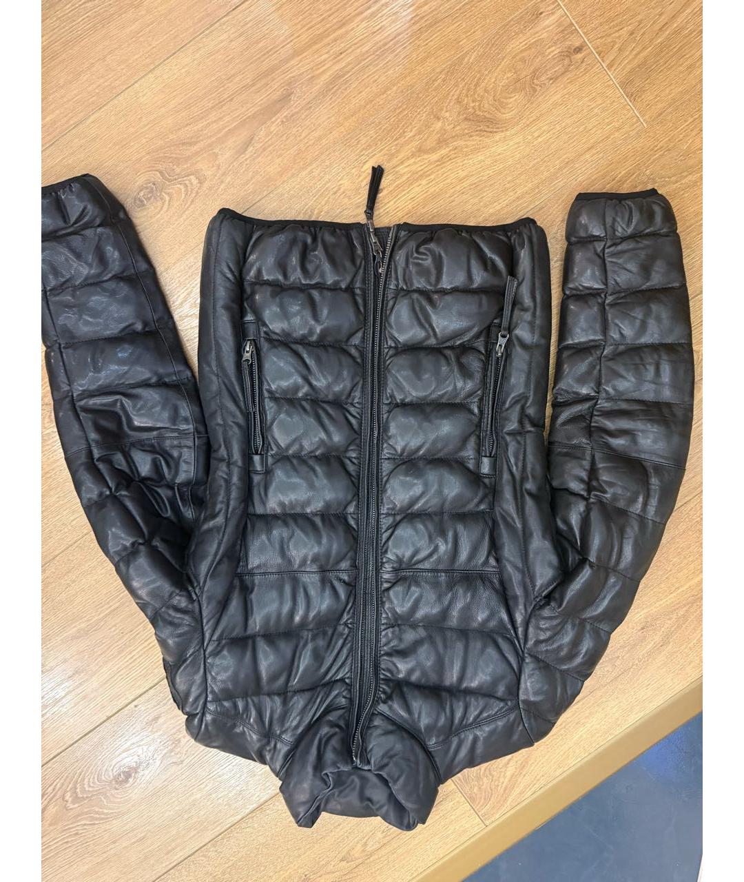 PARAJUMPERS Черная кожаная куртка, фото 6