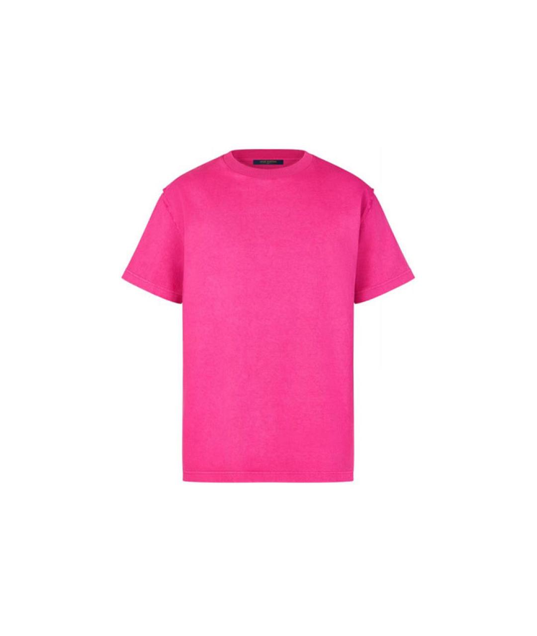 LOUIS VUITTON Розовая хлопковая футболка, фото 1