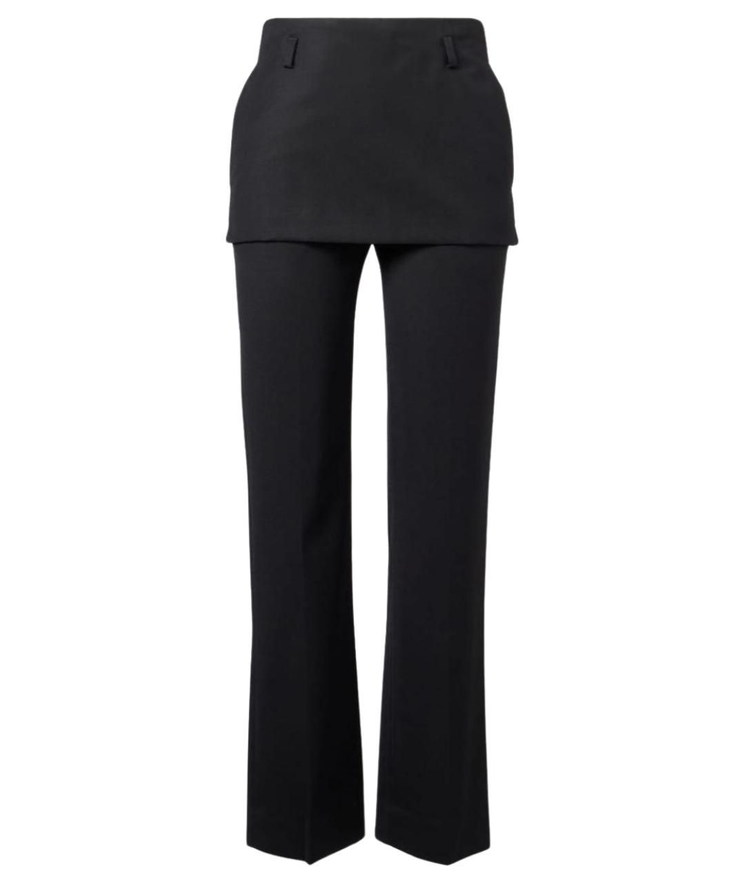 TOTEME Черные шерстяные прямые брюки, фото 1