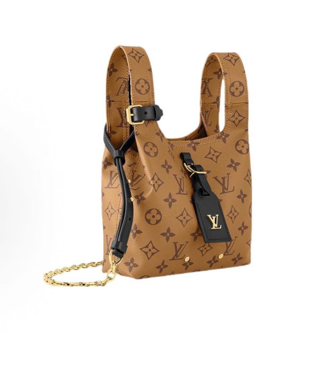 LOUIS VUITTON Коричневая сумка с короткими ручками, фото 2