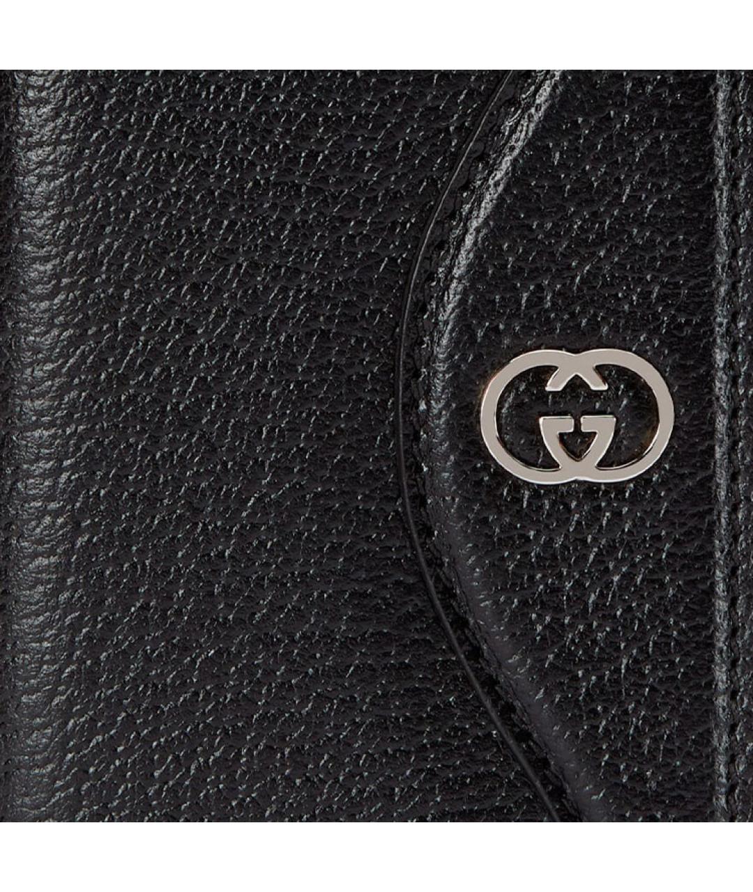 GUCCI Черный кожаный кардхолдер, фото 5