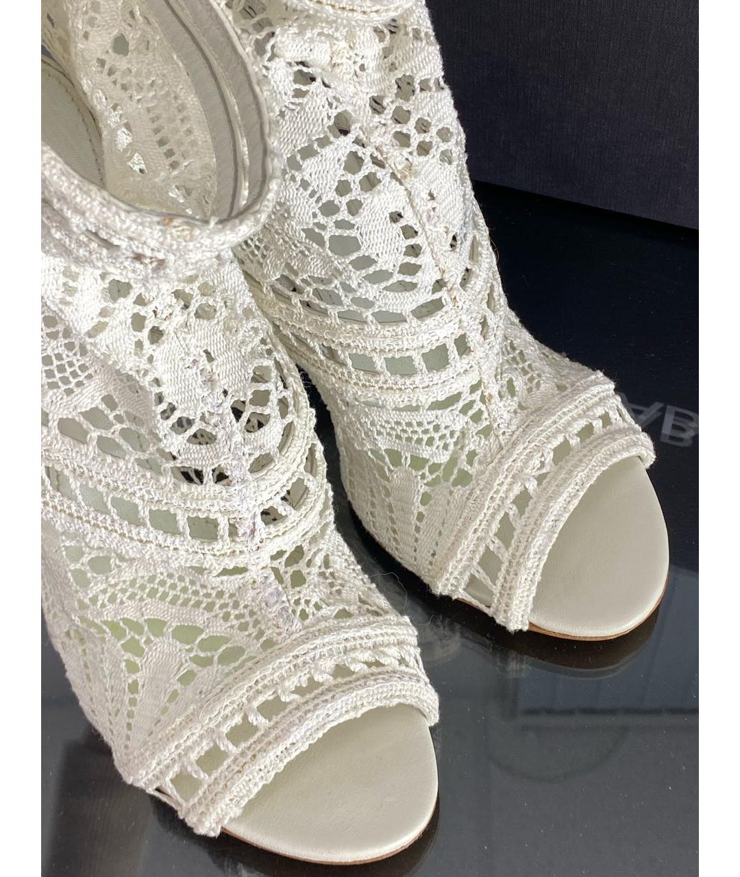 DOLCE&GABBANA Белые текстильные туфли, фото 3