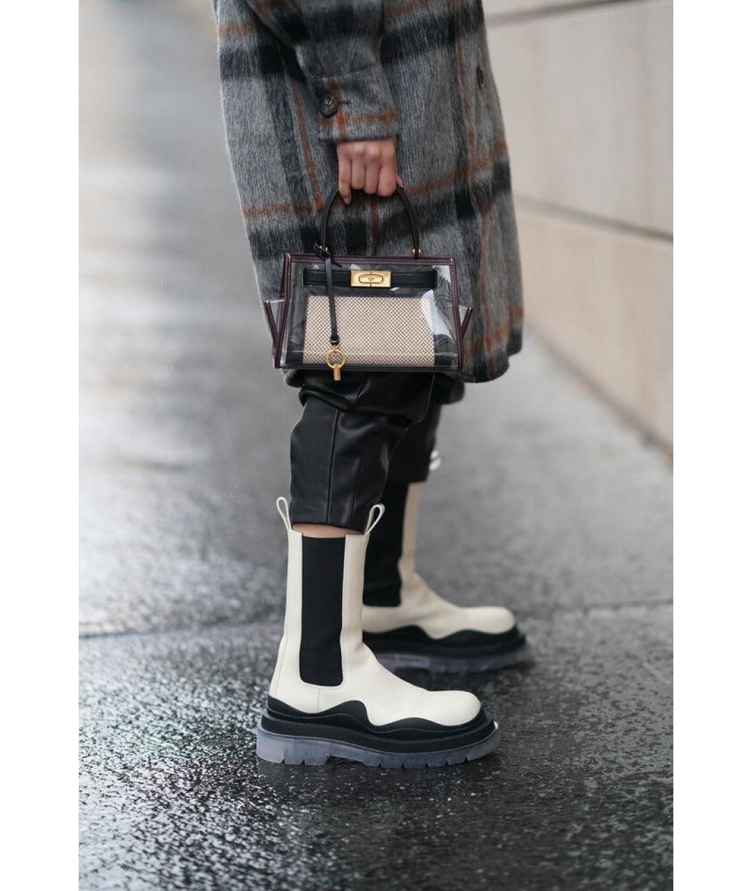 BOTTEGA VENETA Бежевые кожаные ботинки, фото 2