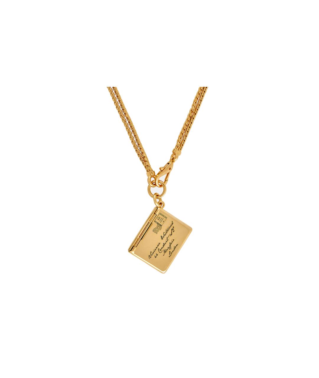 VIVIENNE WESTWOOD Золотое латунное колье, фото 2