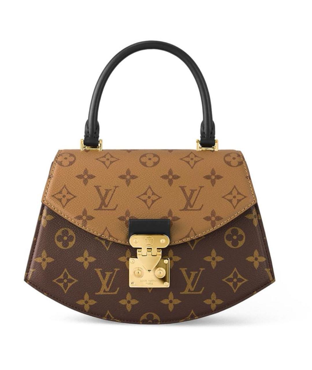 LOUIS VUITTON Коричневая сумка с короткими ручками, фото 4