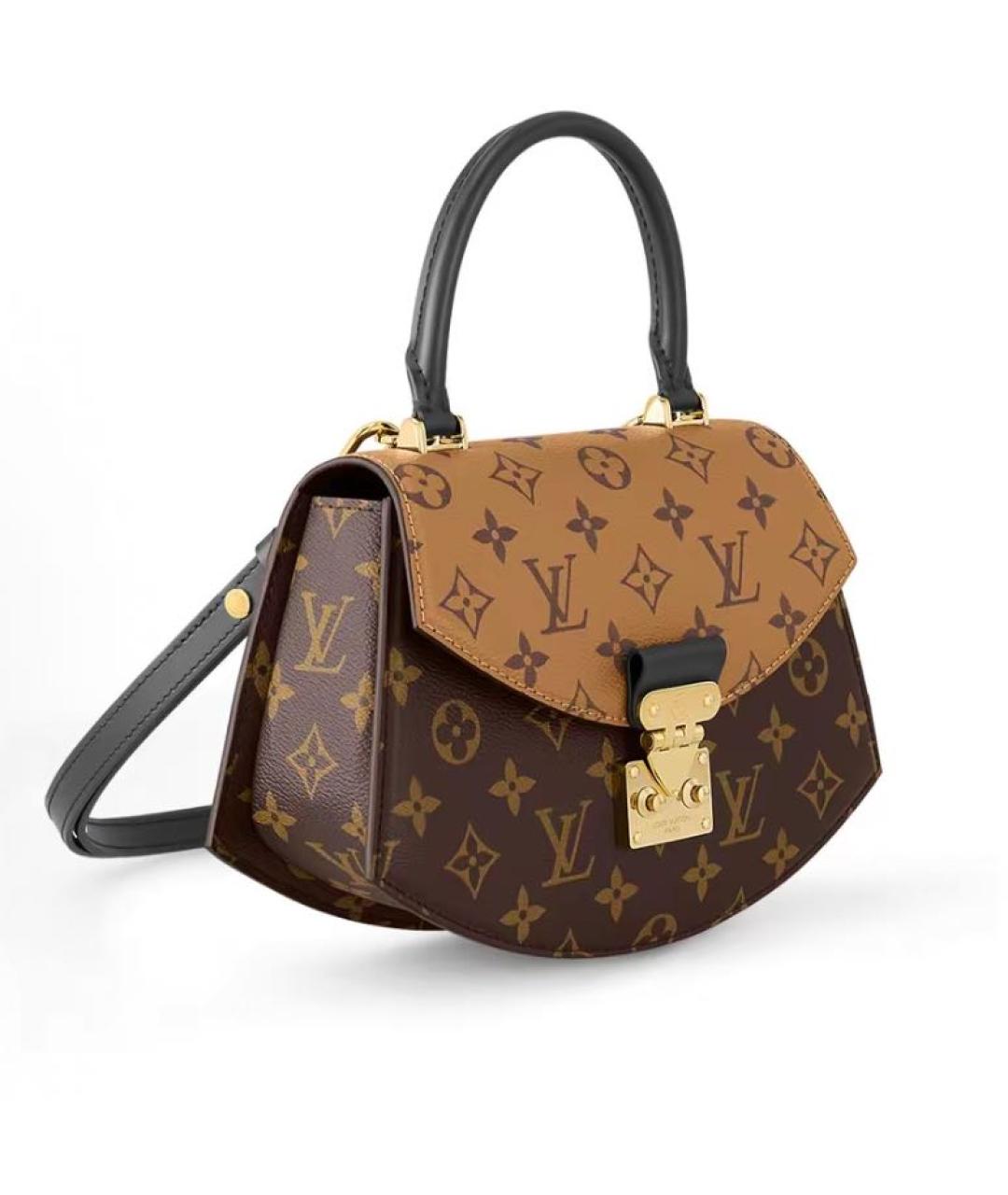 LOUIS VUITTON Коричневая сумка с короткими ручками, фото 5