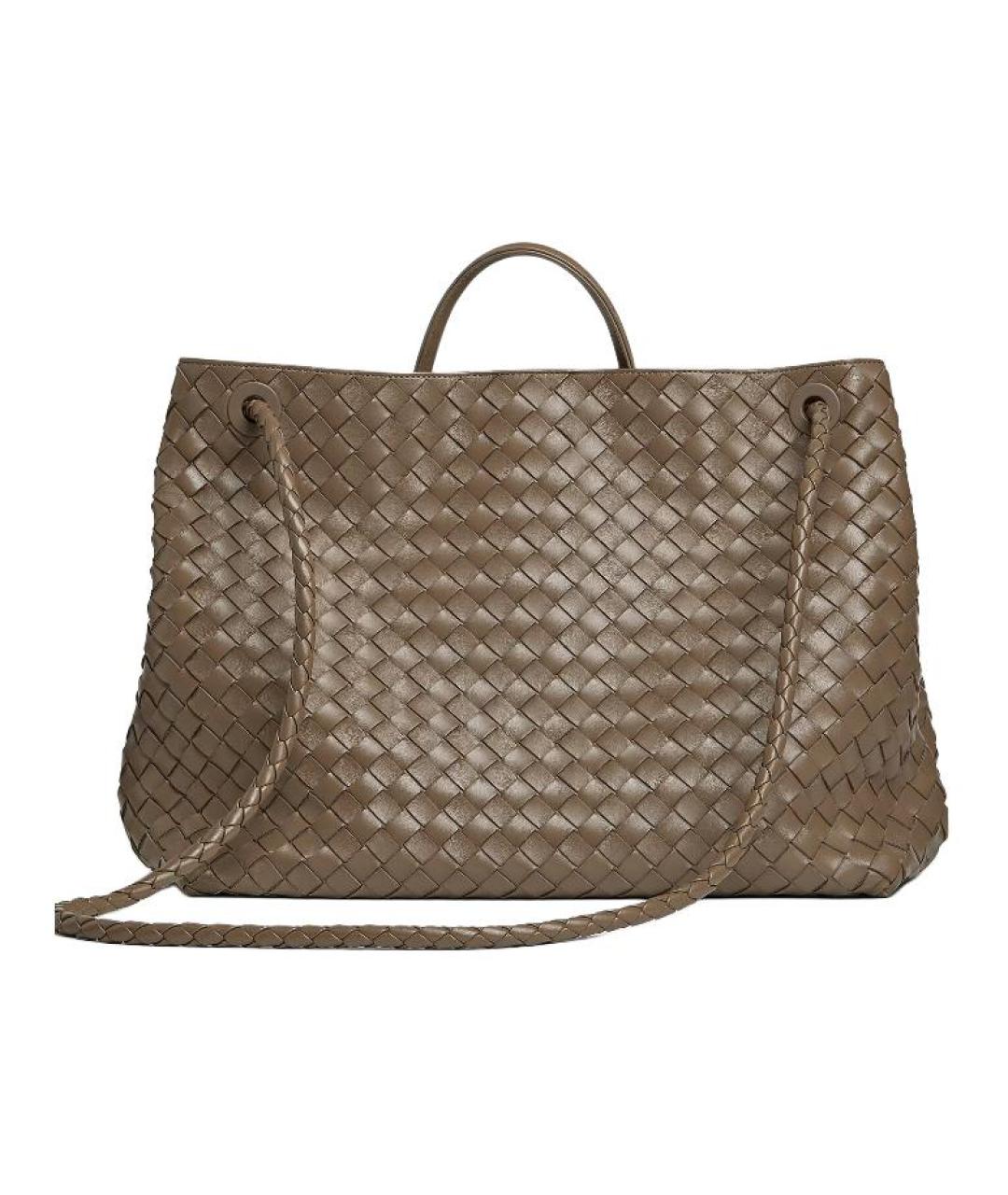 BOTTEGA VENETA Коричневая кожаная сумка через плечо, фото 3