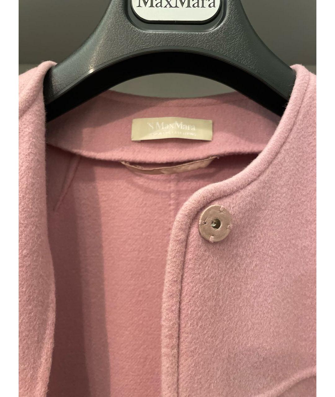 'S MAX MARA Розовое шерстяное пальто, фото 3