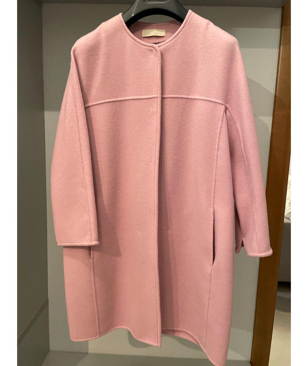 'S MAX MARA Розовое шерстяное пальто, фото 6