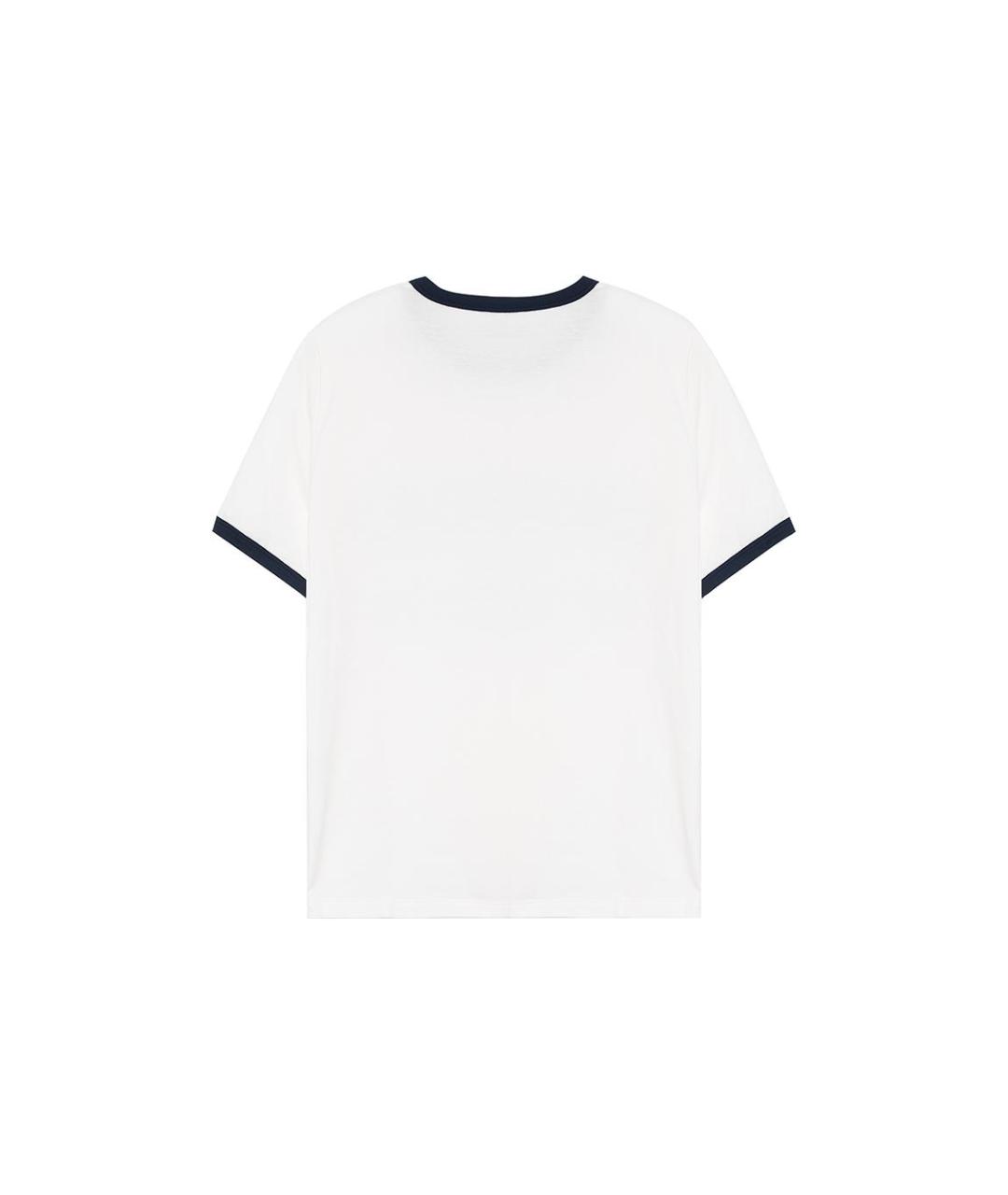 CELINE Белая хлопковая футболка, фото 2