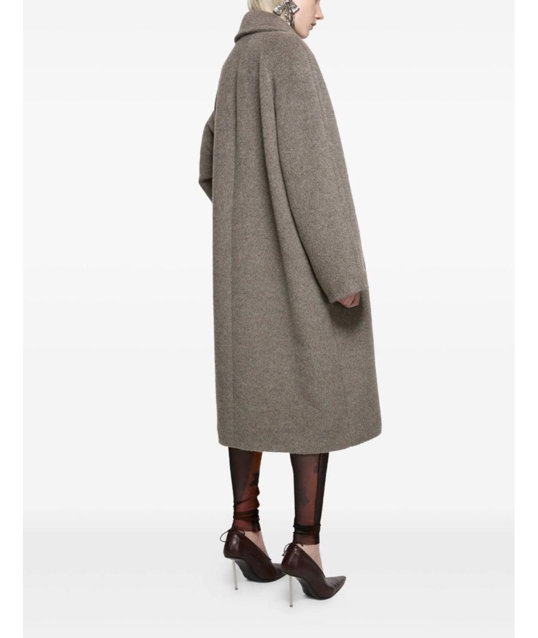 ACNE STUDIOS Серое шерстяное пальто, фото 4