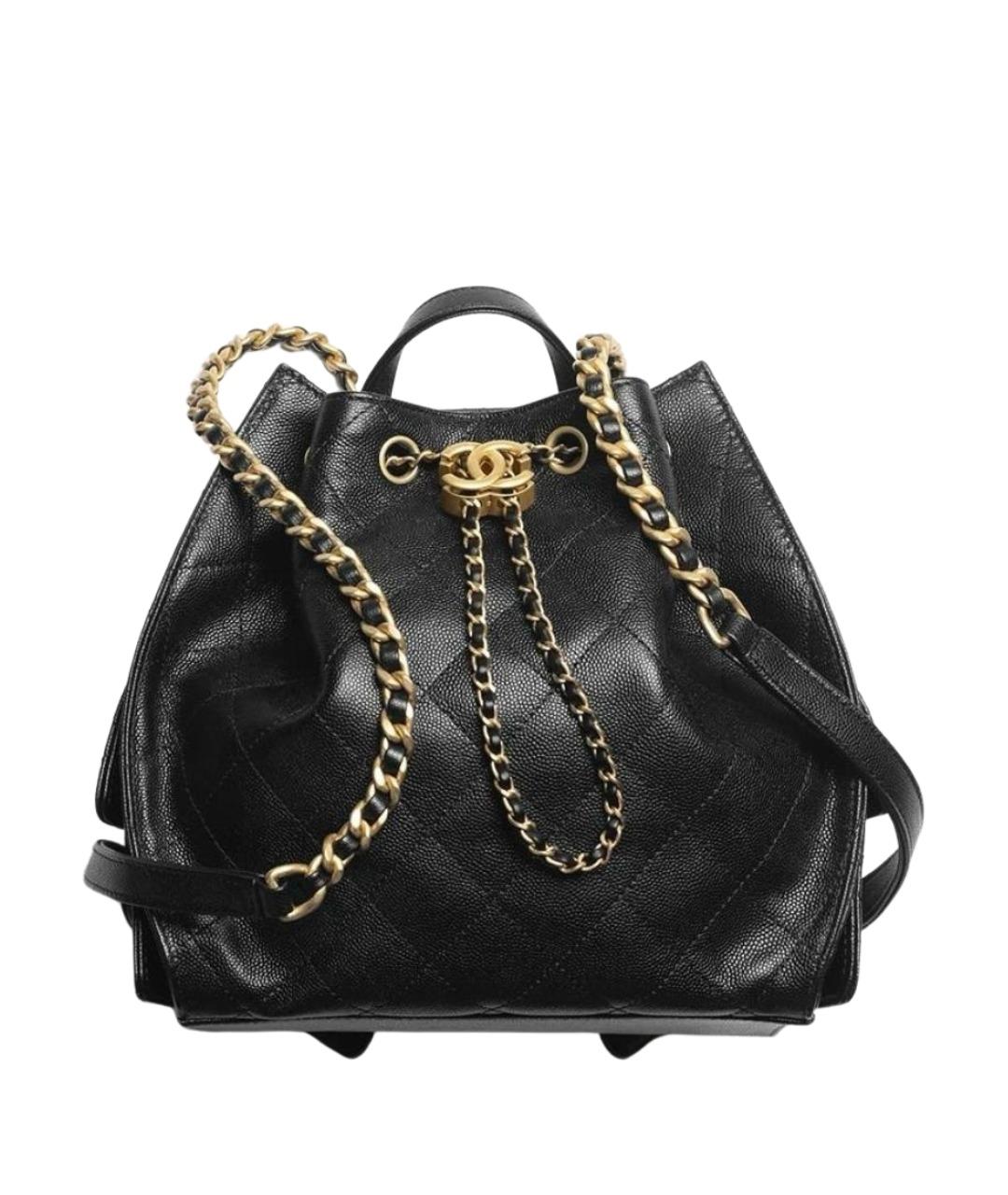 CHANEL Черный кожаный рюкзак, фото 1