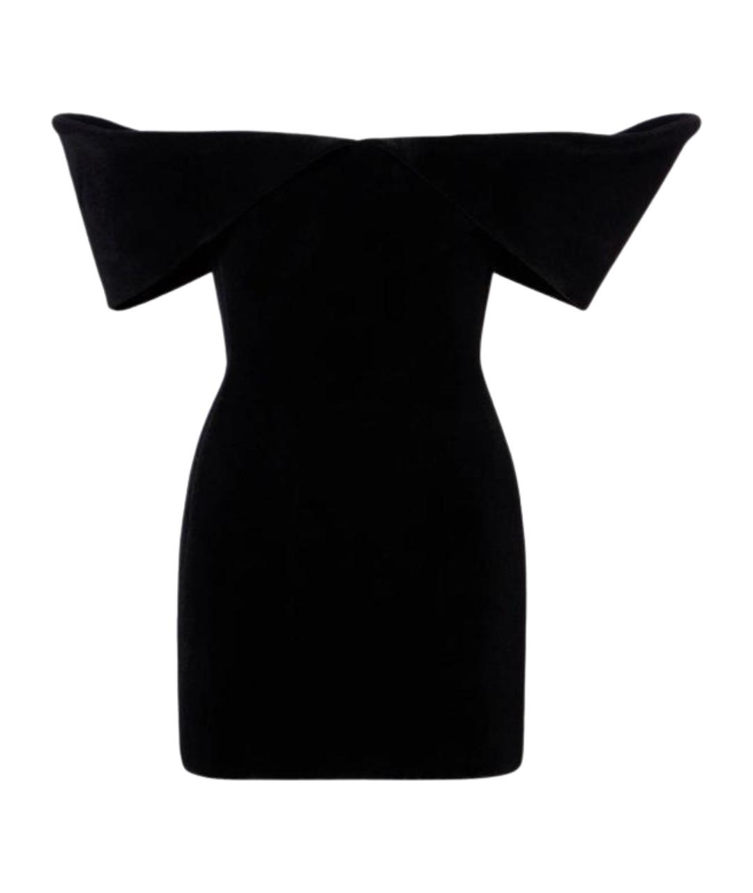 DAVID KOMA Черное бархатное коктейльное платье, фото 1