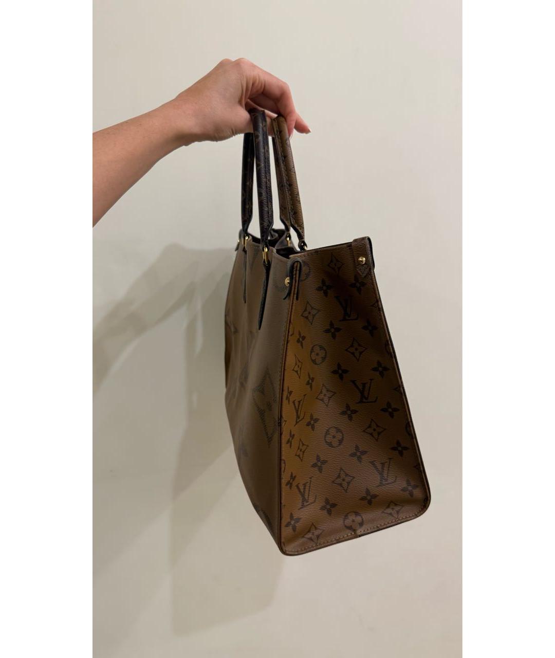 LOUIS VUITTON Коричневая сумка с короткими ручками, фото 3