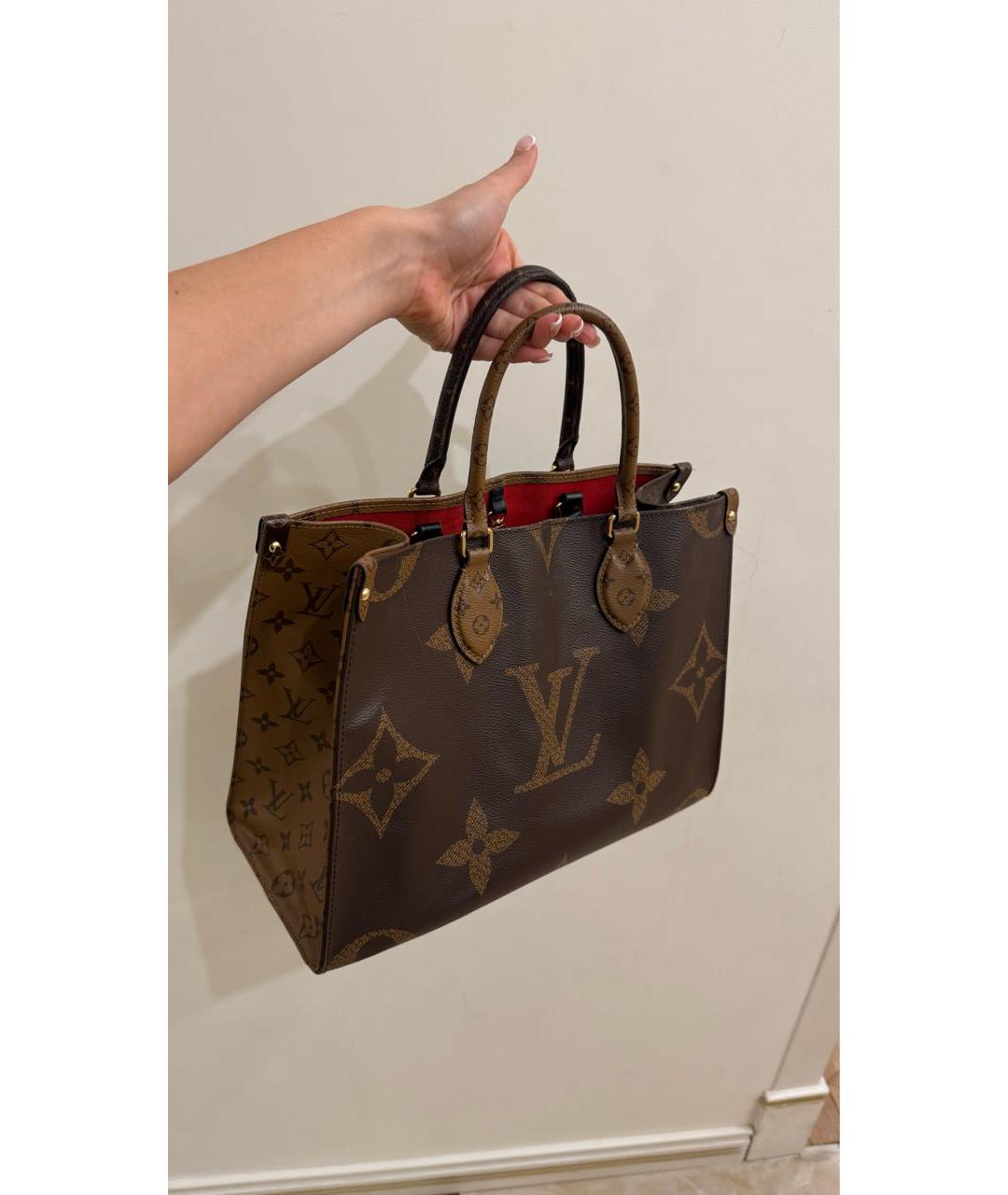 LOUIS VUITTON Коричневая сумка с короткими ручками, фото 7