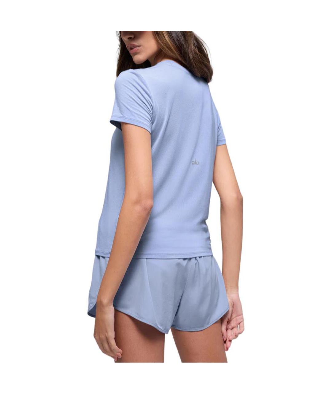 ALO YOGA Голубая футболка, фото 2